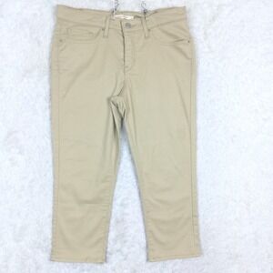Levi's Womens Jeans 311 Shaping Skinny Capri Denim Khaki Mid Rise Stretch 31